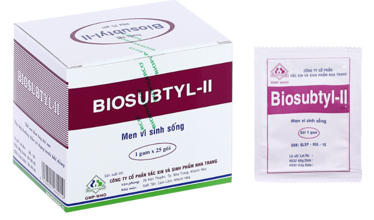 Bột men vi sinh Biosubtyl-II điều trị tiêu chảy, viêm ruột cấp và mạn tính (25 gói x 1g)